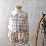 White collar best bib & Pumpkin pants(Y&Mfabric identity )