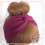 【送料無料】ふわふわwガーゼ★クロス型ヘアバンド