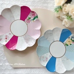  【遠藤様専用・オーダー品】和モダン 菊皿(ブルー系)(2枚)