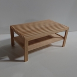 ミニチュア家具　ローテーブル(格子天板)