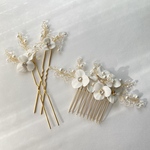 【mellow flower headdress】　小枝アクセサリー　ウェディング　お呼ばれ