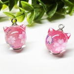 桜玉にゃんこ レジンストラップ(再販)