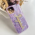  名入れ　iphone galaxy xperia aquos 多機種対応　グリッター　名入れスマホケース