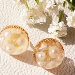 いっぱいパールのドームピアス