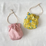 ねこねこきんちゃくポーチ🐱ピンク