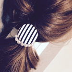 新作⑅たっぷりパールのくるみボタン  ヘアゴム