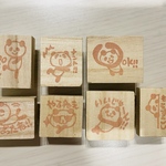 消しゴムはんこ 先生確認用スタンプ パンダ