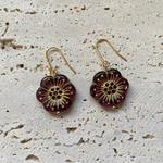 mina様オーダー品プラムビーズピアス