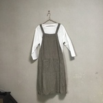 クロスエプロン　ピンストライプ