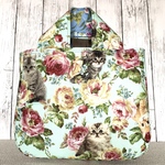 #猫の日　花と猫　お買い物バッグ（大）