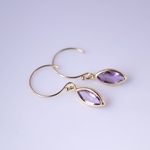 アメジスト 14kgf フックピアス マーキス