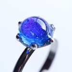 氷石glass ring ~deep blue~