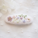 【hgyoo様専用オーダーページ】2点、ふっくらお花たちの刺繍パッチンピン　ヘアピン／ベビー／送料無料