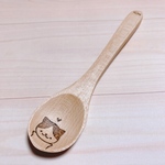 木のスプーン＊猫柄