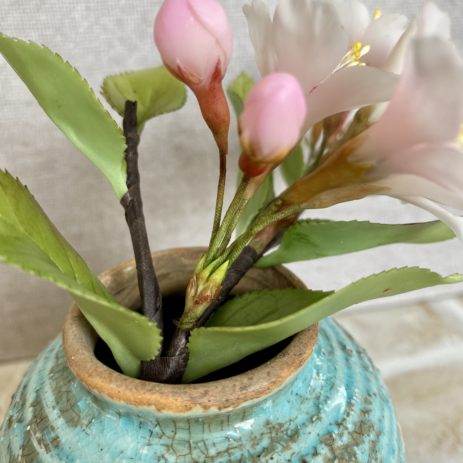 桜咲く🌸 クレイフラワー パンフラワー 樹脂粘土 - 🌸Flower Oto