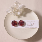 ミニ薔薇の一粒ピアス