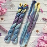 『青い花の花芯』綿糸コーマ（S）20/3［Col.1088］アートヤーン 手染め糸