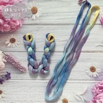 『青い花の花芯』綿糸コーマ（S）30/2(極細)［Col.1088］アートヤーン 手染め糸
