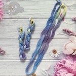 『青い花の花芯』レース糸 #80［Col.1088］アートヤーン 手染め糸