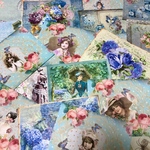 (再販×9)花いっぱいのジャーナルペーパーセットK＊コラージュ素材＊ジャンクジャーナル