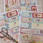 (再販×7)Victorian🌷チケット＊ノーカットコラージュ素材＊コラージュペーパー＊紙モノ