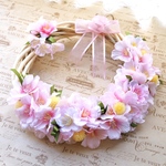 ≪はんなり桜のリース≫(23cm)