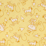 USAファブリック　Monotone Little Bo Peep Yellow