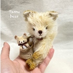 テディベア ポシェットのもふもふキツネちゃん ハンドメイド ぬいぐるみ Tamubear