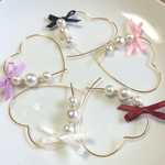 新色追加♡ribbon pearl♡ノンホールピアス