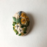 野の花 刺繍ブローチ  