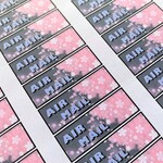 桜柄　グレー　AIRMAIL　シールシート