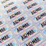 カラフル背景 　AIRMAIL　シールシート