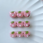 くまの桜餅のヘアクリップ(食べかけ)