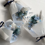 再販×4【light blue】プリザーブドフラワーのミニブーケ　花束　