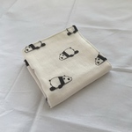 【NEW】ダブルガーゼハンカチ  お昼ねパンダ柄【23×23㎝】入園 入学