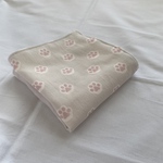 【再販】ダブルガーゼハンカチ  肉球🐾柄【23×23㎝】入園 入学