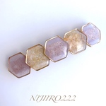 やわらかパープルとシャンパンゴールドバレッタ ☆送料無料 ☆ヘアアクセサリー #minne_new