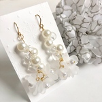 ＊パールスティックとお花ピアス・イヤリング＊