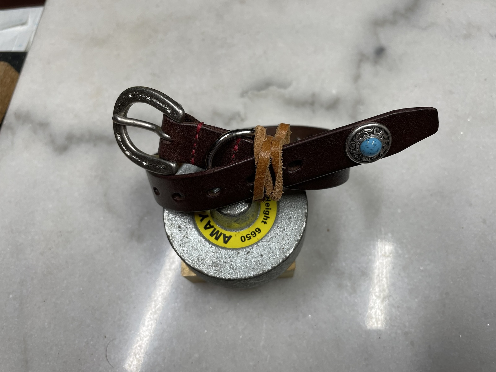 【CDO-NUBS15RCCB〈SB〉】犬の首輪〈サイズ「XS」〉牛革　人気 イタリア製のスタッズの付いた犬の首輪〈サイズ「XS」〉 牛革