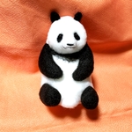 手足短め　座るパンダ　羊毛フェルト　ハンドメイド　2022/2/23