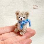 ミニチュア モールアート マフラーのチビくま ちゃん テディベア モールベア Tamubear