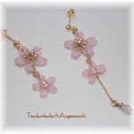 桜ひらひらちっちゃなパール◇ピアス◇