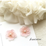 オススメ３【再販1１】pink紫陽花のイヤリングset（ピアスも対応可）