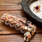 お花畑のねこさんバレッタ*.＊