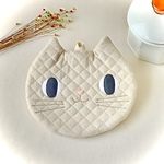 【受注制作】猫の鍋敷き（瞳はグレーです）