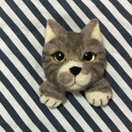 ネコブローチ　猫ブローチ　羊毛フェルト　3/9