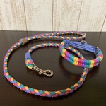 ＊ご予約品＊ パラコードパッチワーク調首輪#272＋リード#127お揃いセット
