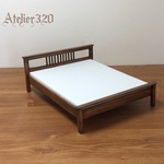 あかどら様専用 ベッド  Aタイプ 18cm  ダブルサイズ  ミニチュア家具 ドールハウス 