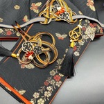 2322半幅帯＆帯留・帯飾り・髪飾り 真田紐セット ✨豪華水引きセット