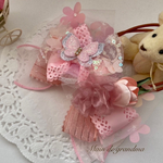 【わんちゃん/ねこちゃん用リボンチョーカー】spring has come/春色/ピンク系/蝶々